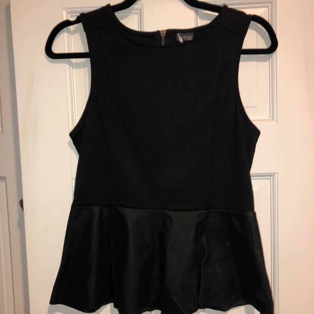 Black timeless peplum top
